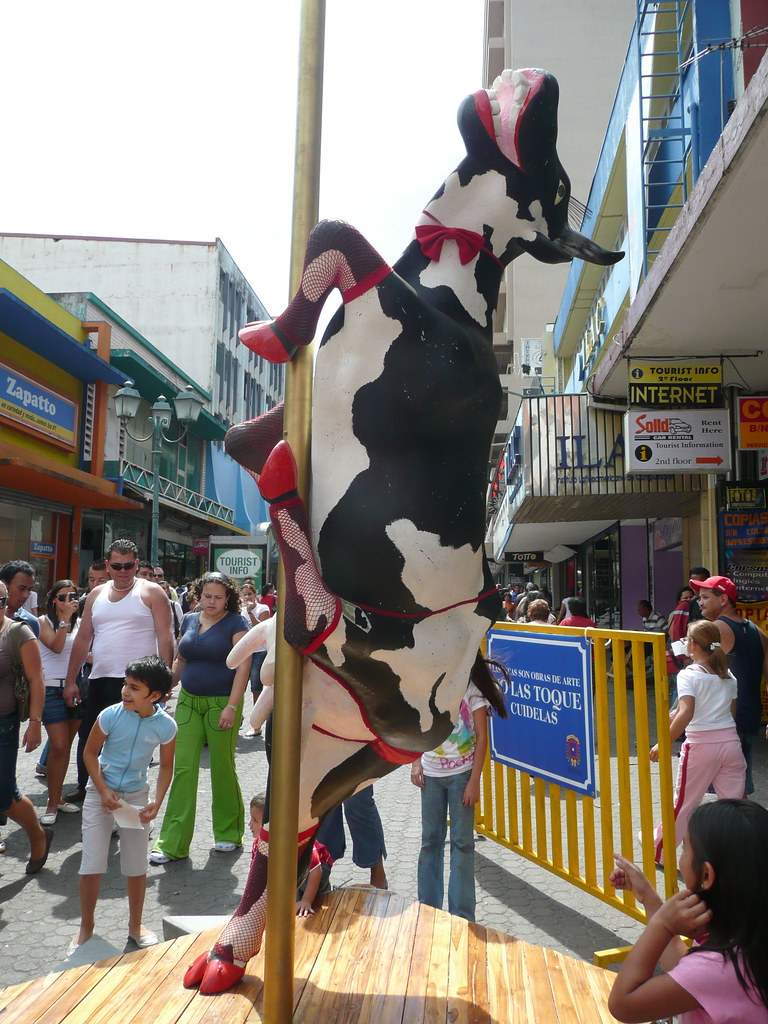 CowParade Stripper Cow Erin Flickr