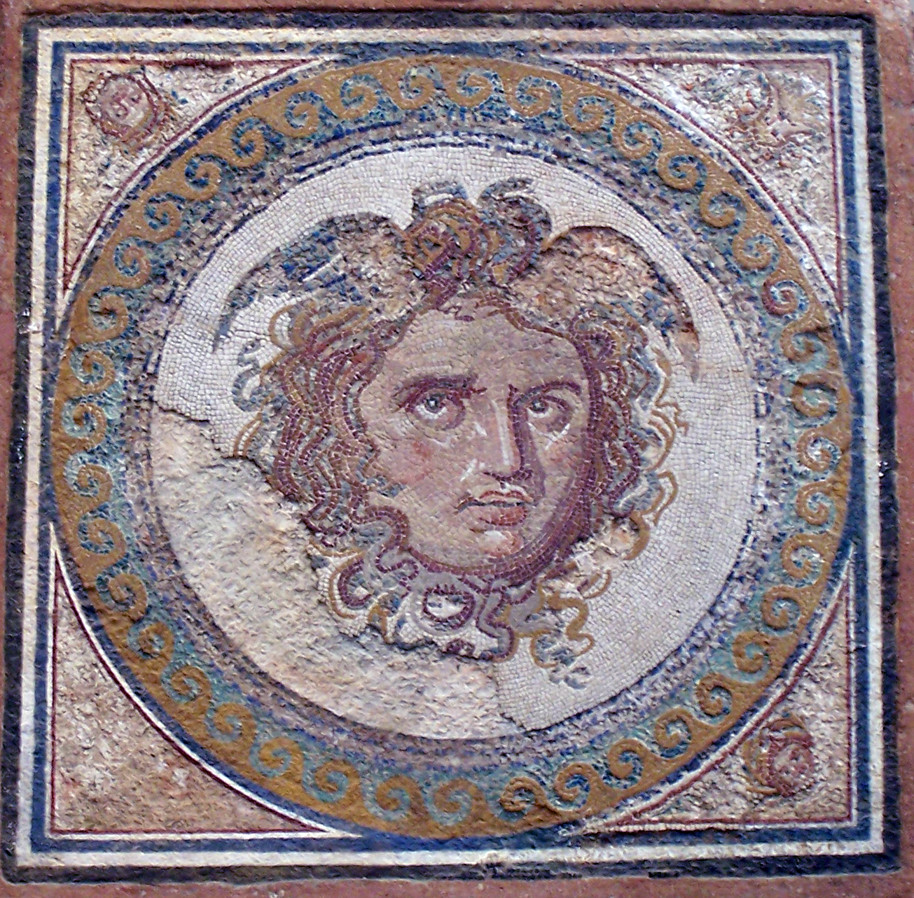 Mosaic de la Medusa Medusa's head (Roman mosaic). Museu Na… Flickr