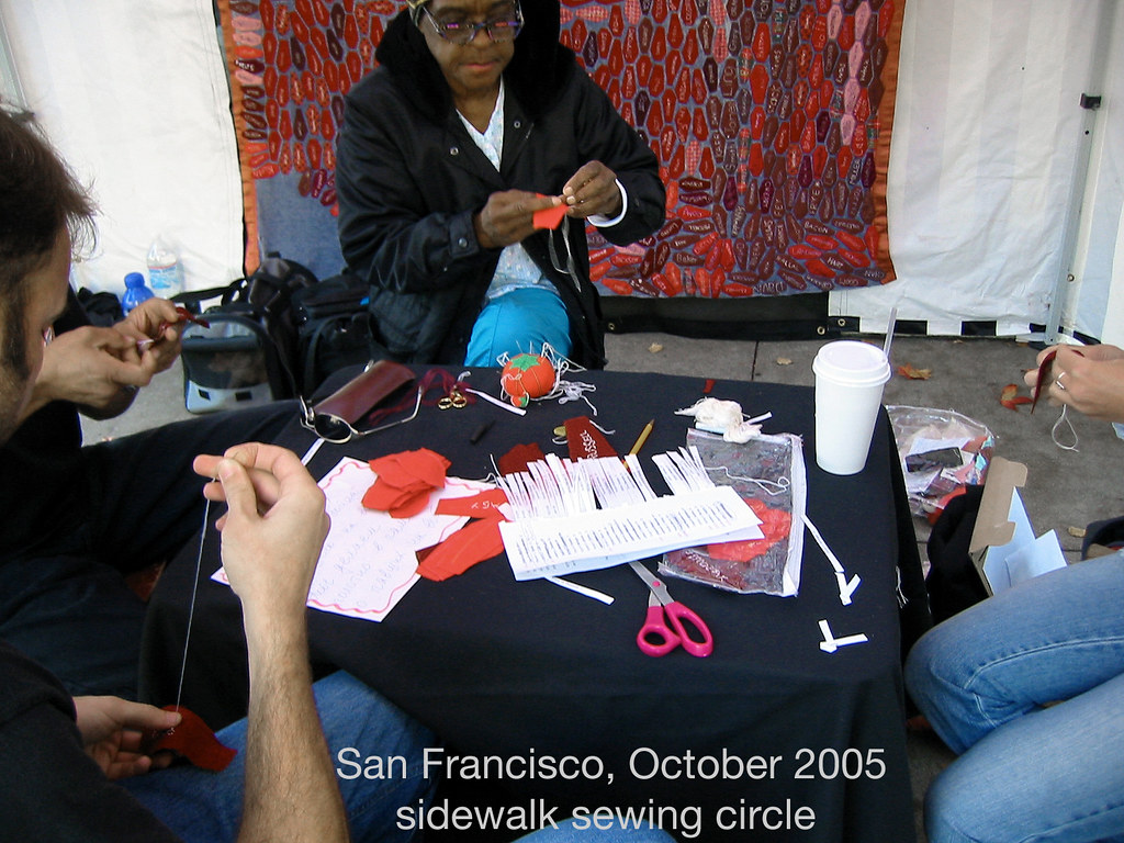 Sewing Circle San Francisco sidewalk In collaboration wit… Flickr