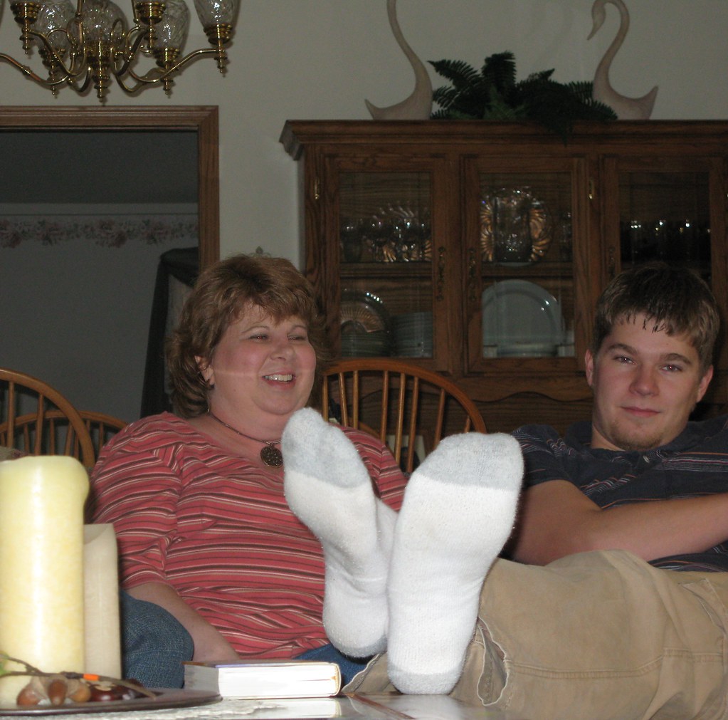 Feet on Coffee Table! I guess I did not train my oldest so… Flickr
