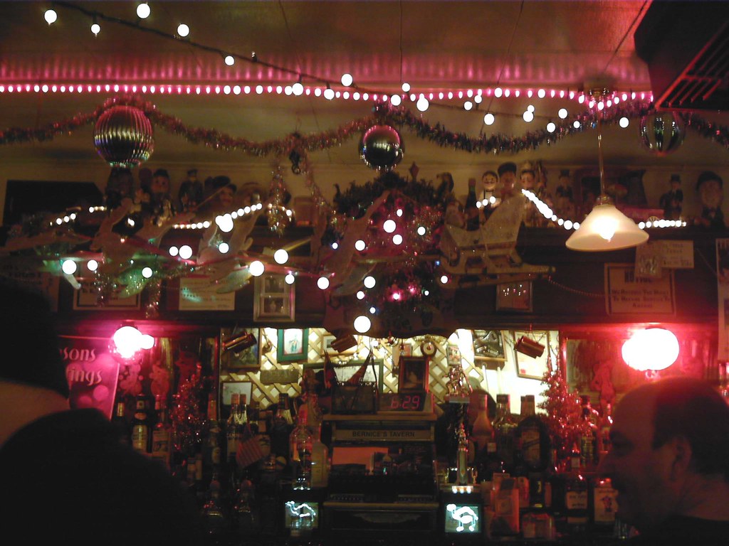 Bernice's Sleigh Over the back bar at Bernice's Tavern in … Flickr