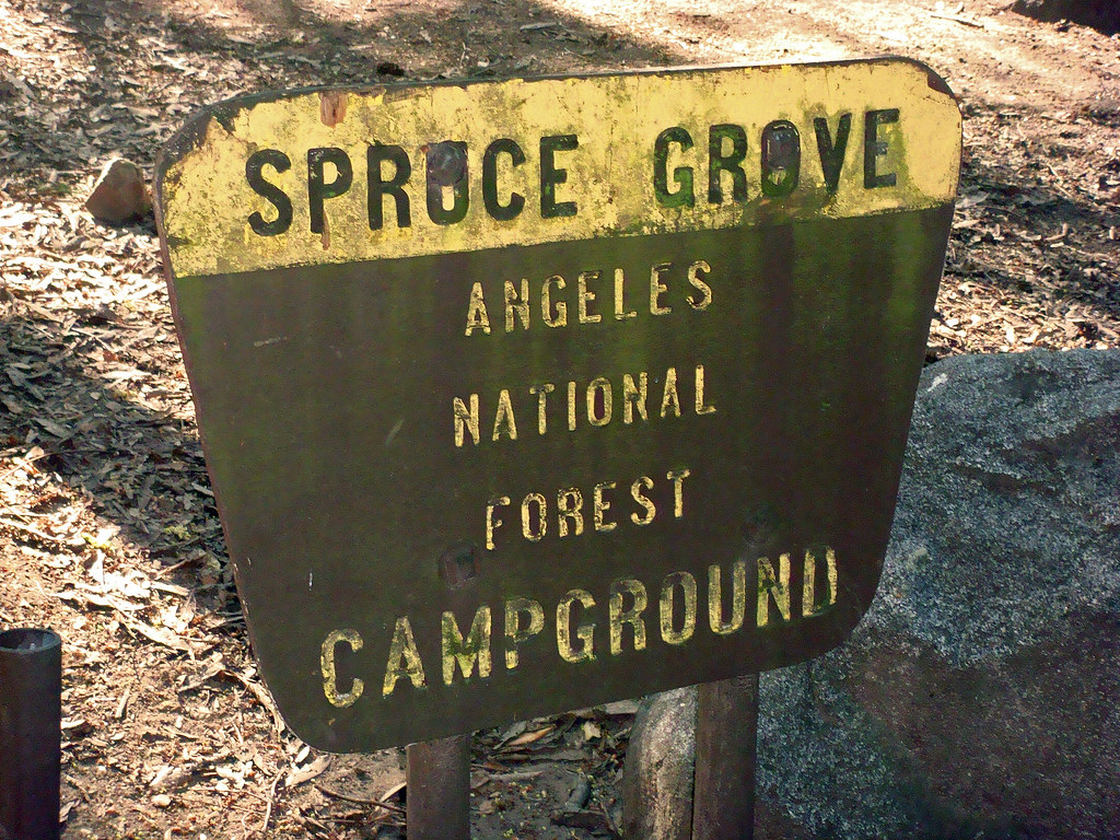 57 Gabrielino Trail to Spruce Grove Campground Sign (E) Flickr