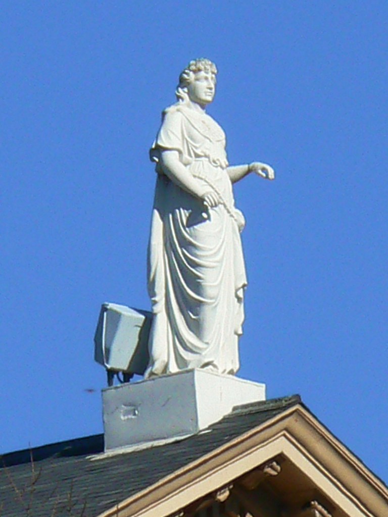 Old Town Auburn, CA Statue on top of the Auburn Courthouse… Nick