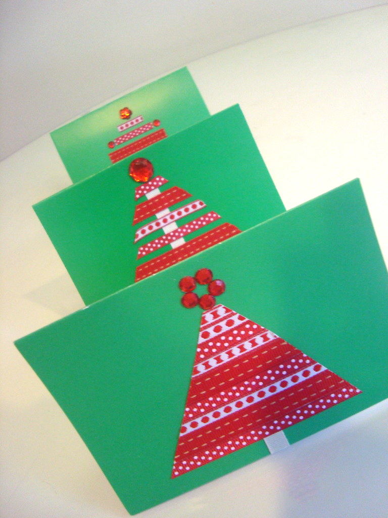 Ribbon Tree Christmas Card So easy! How to www.myposhpod.… Flickr