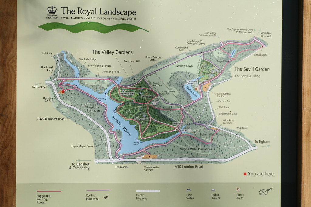Where we walk Virginia Water Map at Virginia Water, Egham Jay Wood