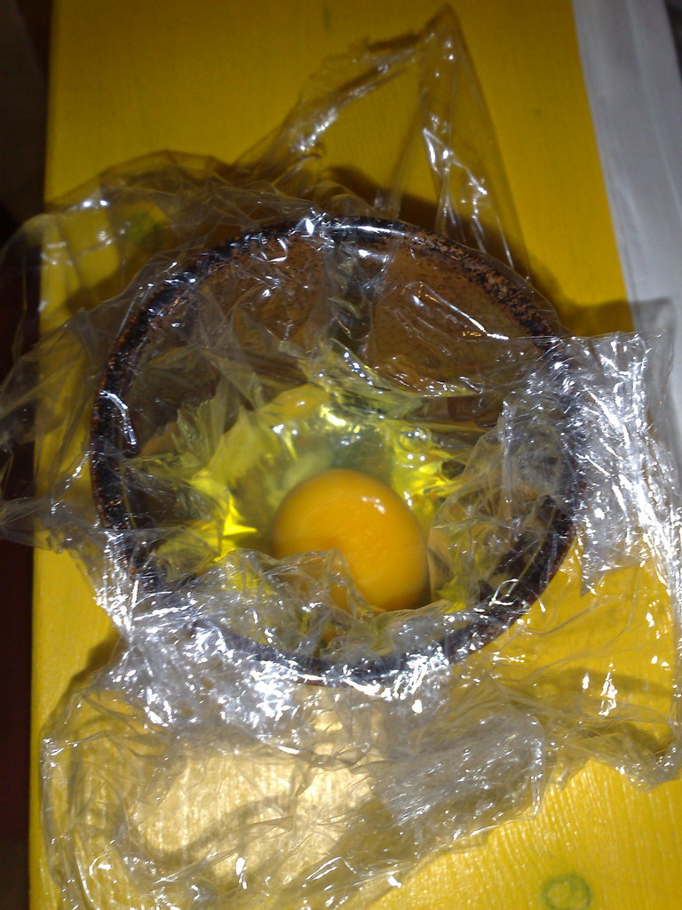 Poached eggs, the cling film method Sun 27/01/2008 1111 w… Flickr