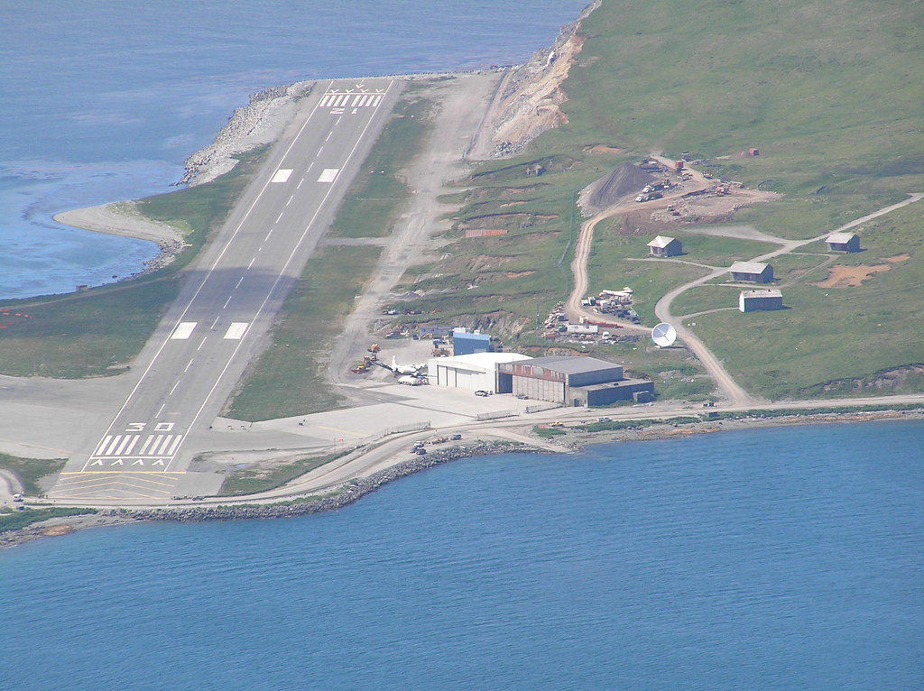 Dutch Harbor Airport Runway Taken from the top of Mt. Newh… Flickr