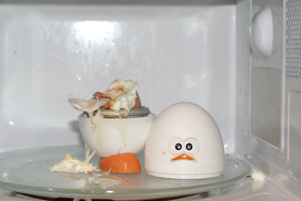 Head asplode Don't try to microwave hardboil your eggs wi… Flickr