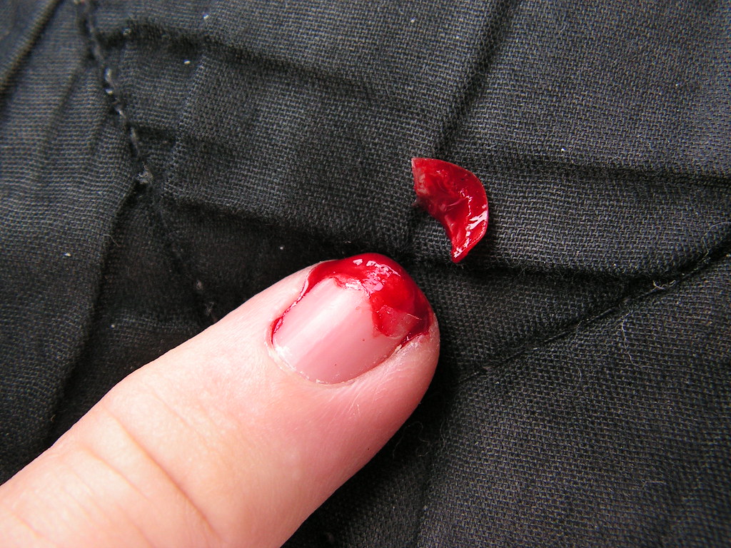 I broke a nail. While battling broken appliances for the