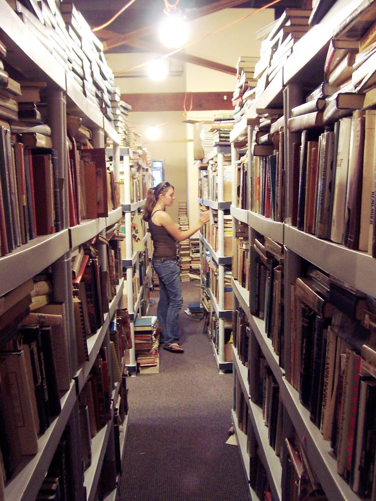 Used book warehouse It was upstairs in that old building o… Flickr
