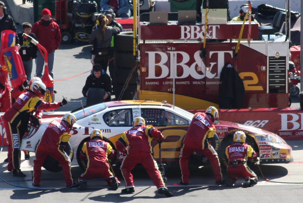 BB&T car number 2 Pit crew doing their job Atlanta motor