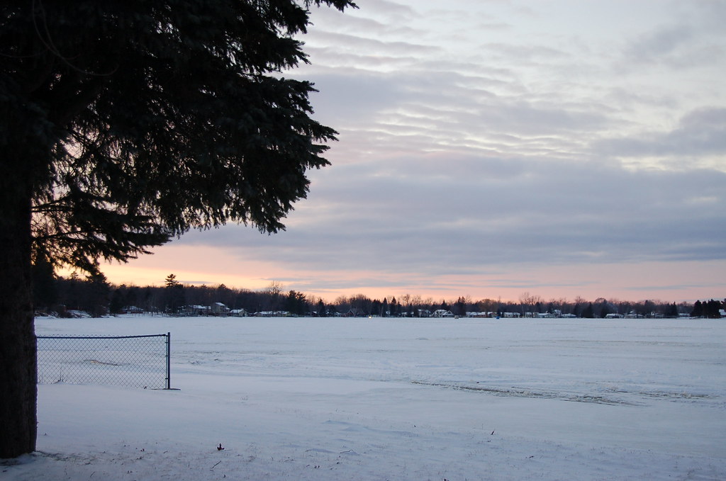 Houghton Lake Wintertime sunset over East Bay of Houghton … Flickr