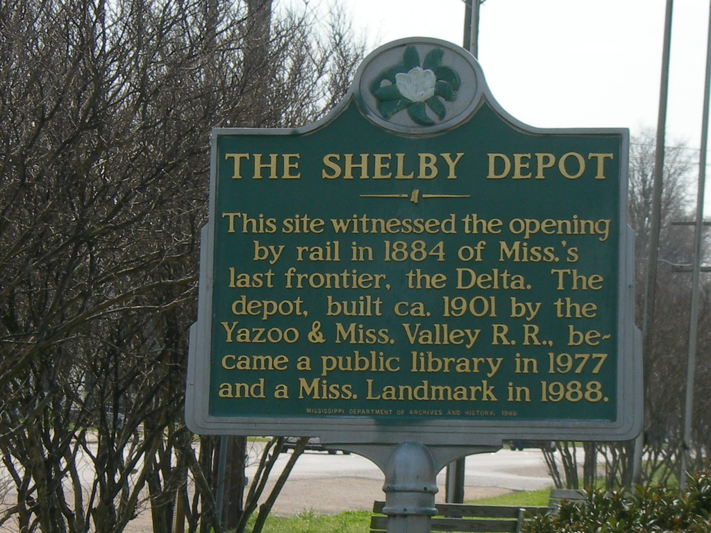 Shelby Train Depot Historic Marker Shelby, Mississippi Jimmy