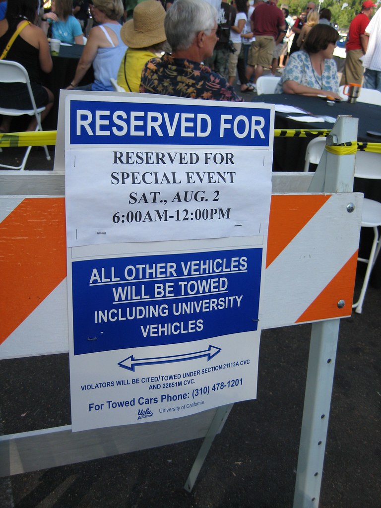 Reserved 2 They also reserved the UCLA parking lot for us!… Flickr