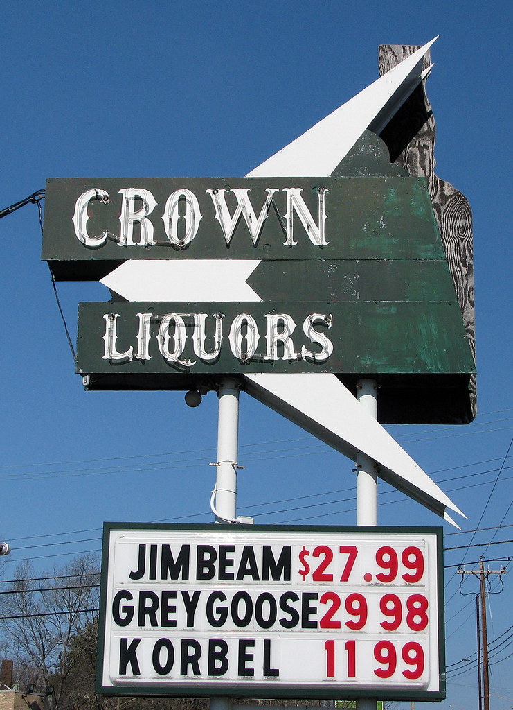 Crown Liquors sign U.S. 31 Columbia, TN Brent Moore Flickr