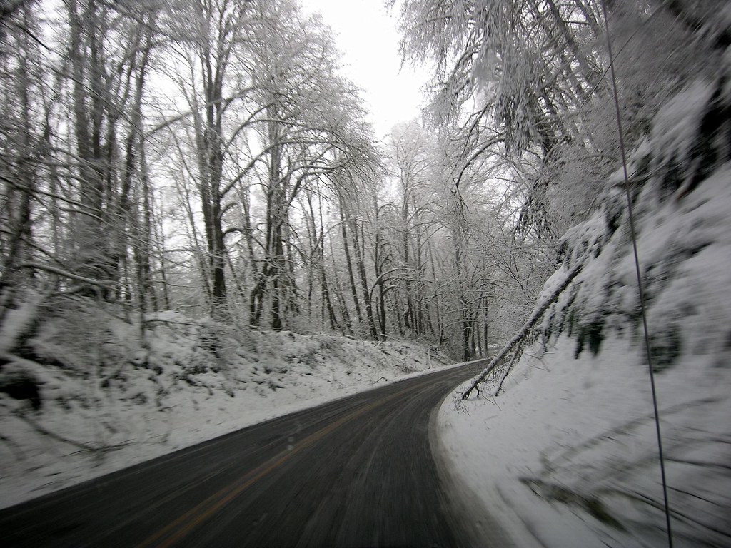Icy Road ScappooseVernonia highway Nathan Flickr