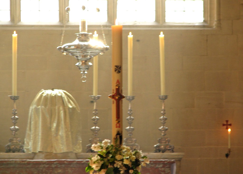 Paschal Candle The Easter candle is placed in a tall decor… Flickr