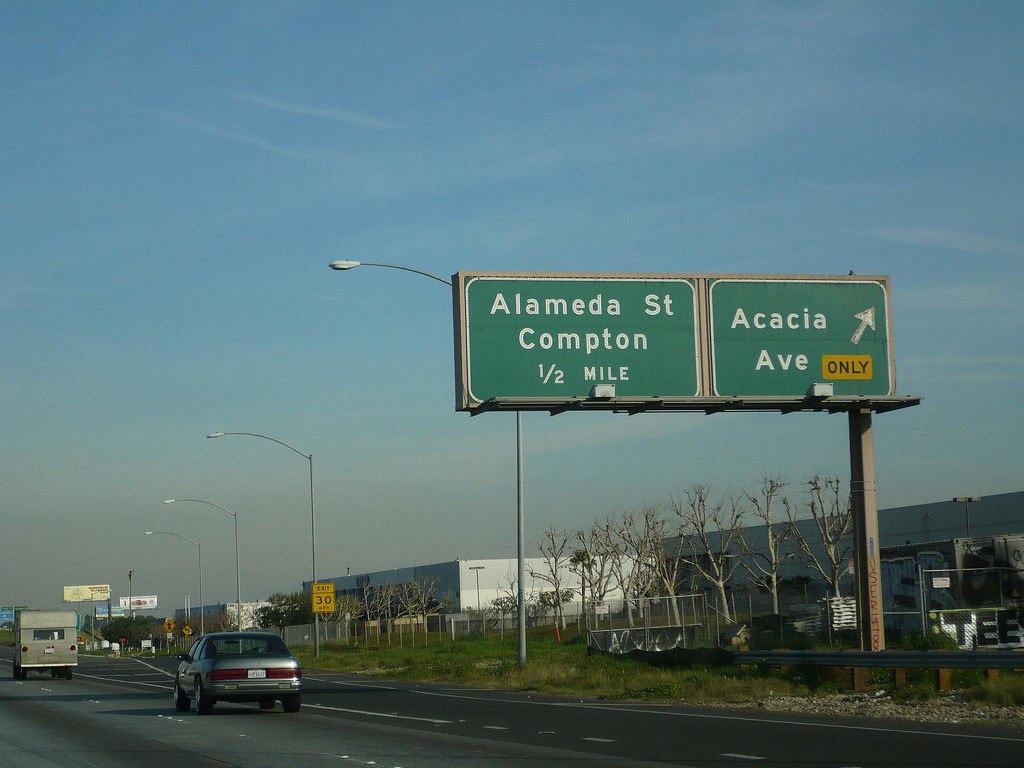 CA 91 Artesia Freeway Eastbound in Compton at Acacia Ave Flickr
