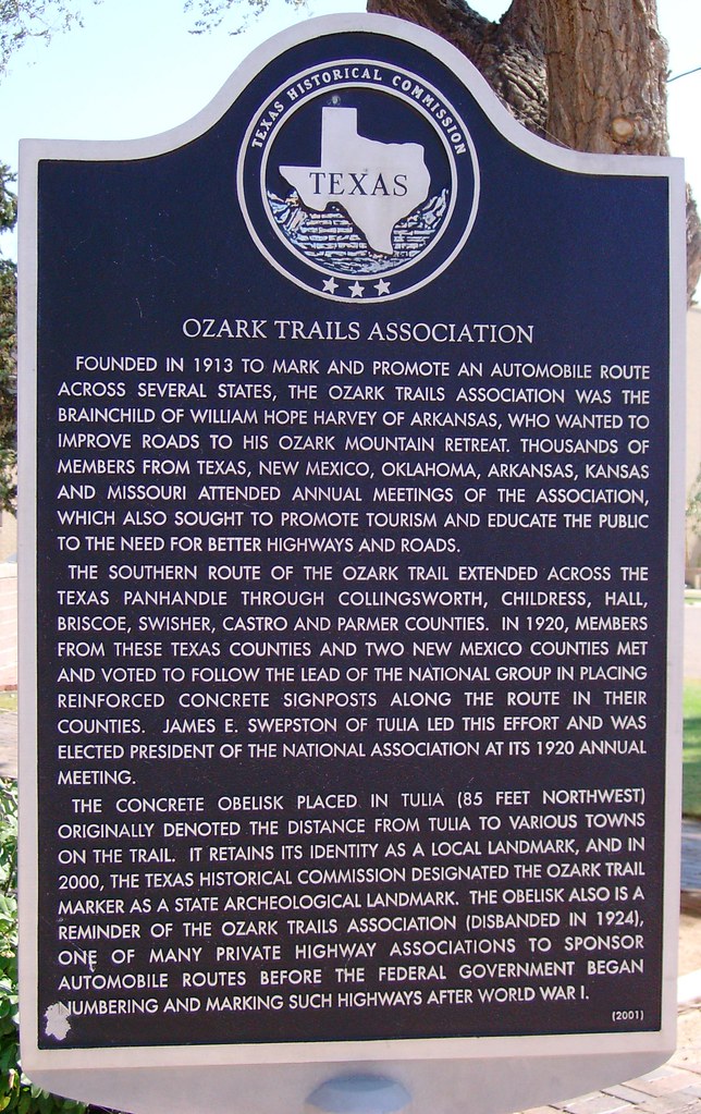 Ozark Trail Association Marker (Tulia, Texas) Located on t… Flickr