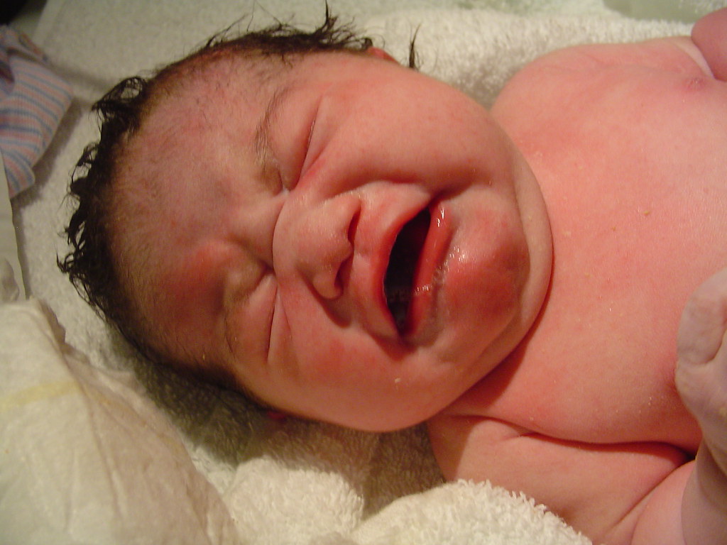 Getting Vitamin K shot Mary did not like getting this shot… Flickr