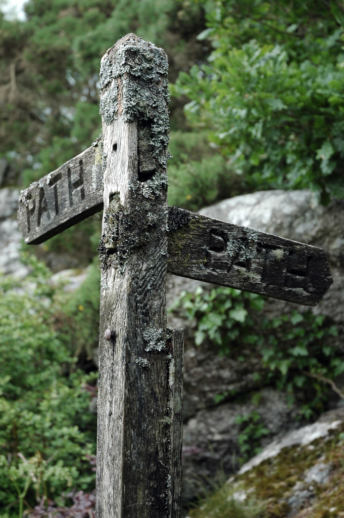 Where's the bloody path gone? Great signage on a single
