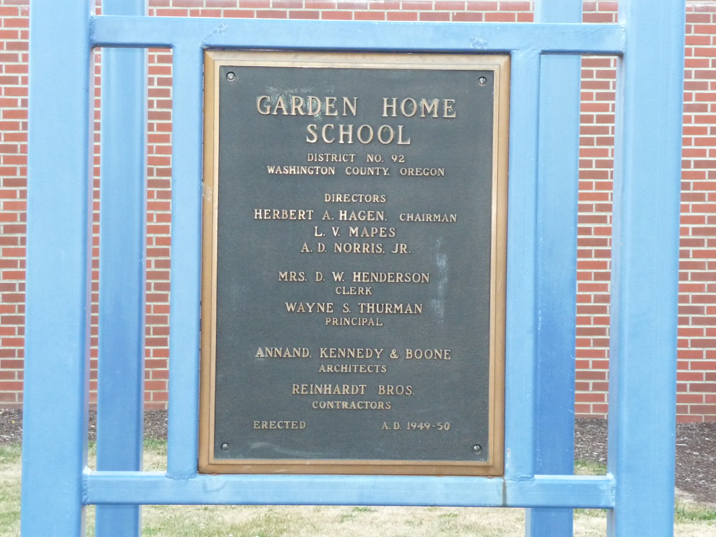 Garden Home School Plaque Chris_G_OR Flickr