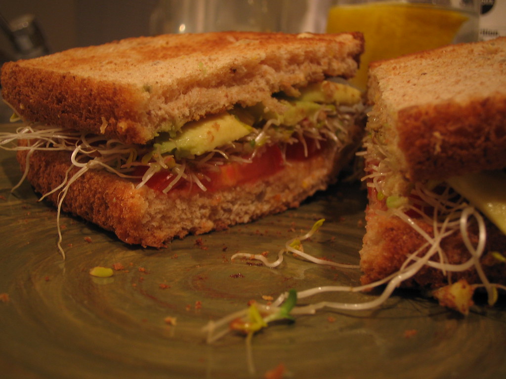 Avocado and Sprout Sandwiches Paul Martin Flickr