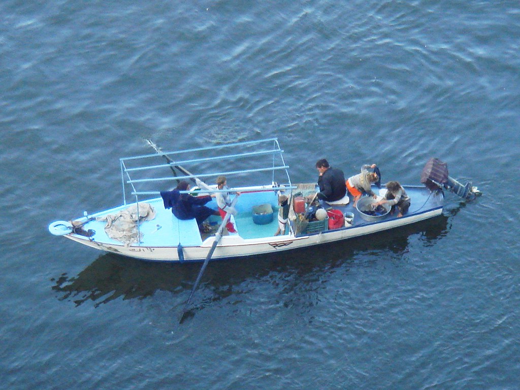 Nile fishing boat This Cairo family often pass below my wi… Flickr