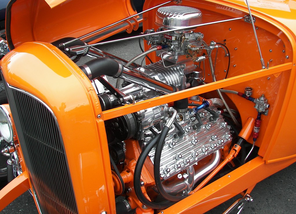 Flathead Ford Mill in Fresno Real purty orange flathead V8… Flickr