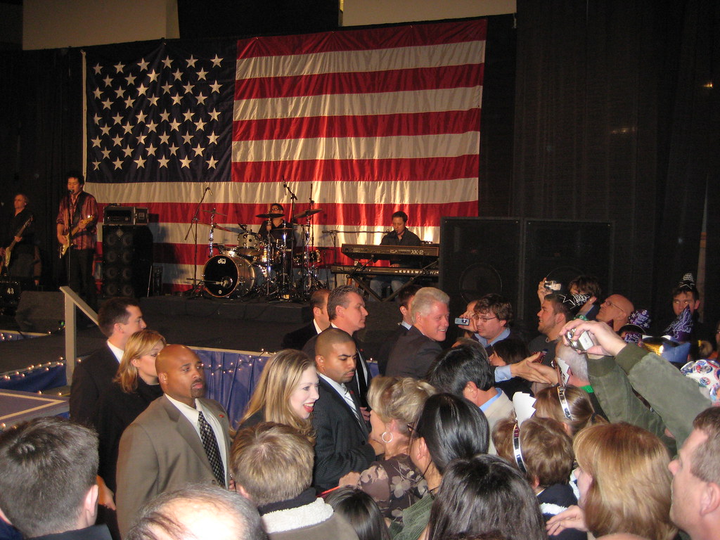 iowa 2008 364 Bill and Chelsea. December 31, 2007. tommyquis Flickr