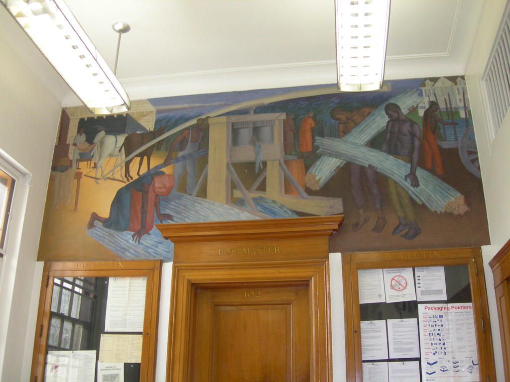 Jeanerette Louisiana Post Office Mural New Deal mural enti… Flickr