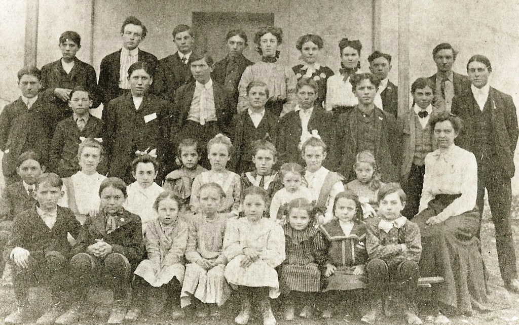Ethel Fulbright's Class at Oto School, Galena MO in 1906. … Flickr