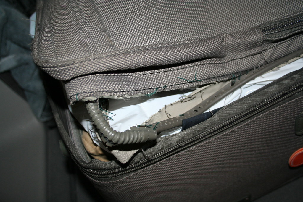Luggage damaged by Continental Airlines Peter Chang Flickr