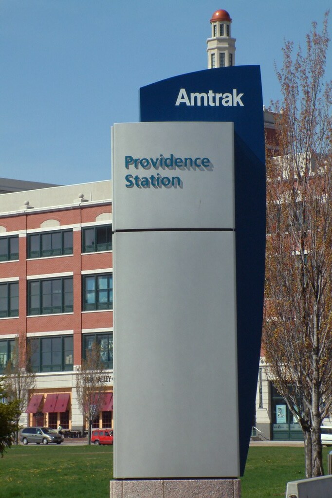 Amtrak Providence Station Providence Place Mall, in backgr… Flickr