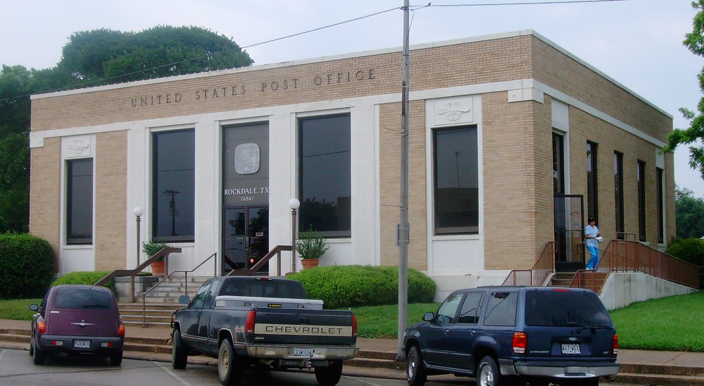 Post Office 76567 (Rockdale, Texas) Built in 1938 courthouselover
