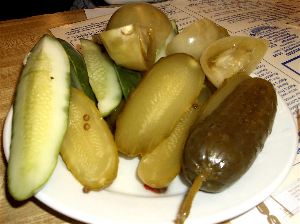 Katz's Deli Complimentary Pickles Katie B Flickr