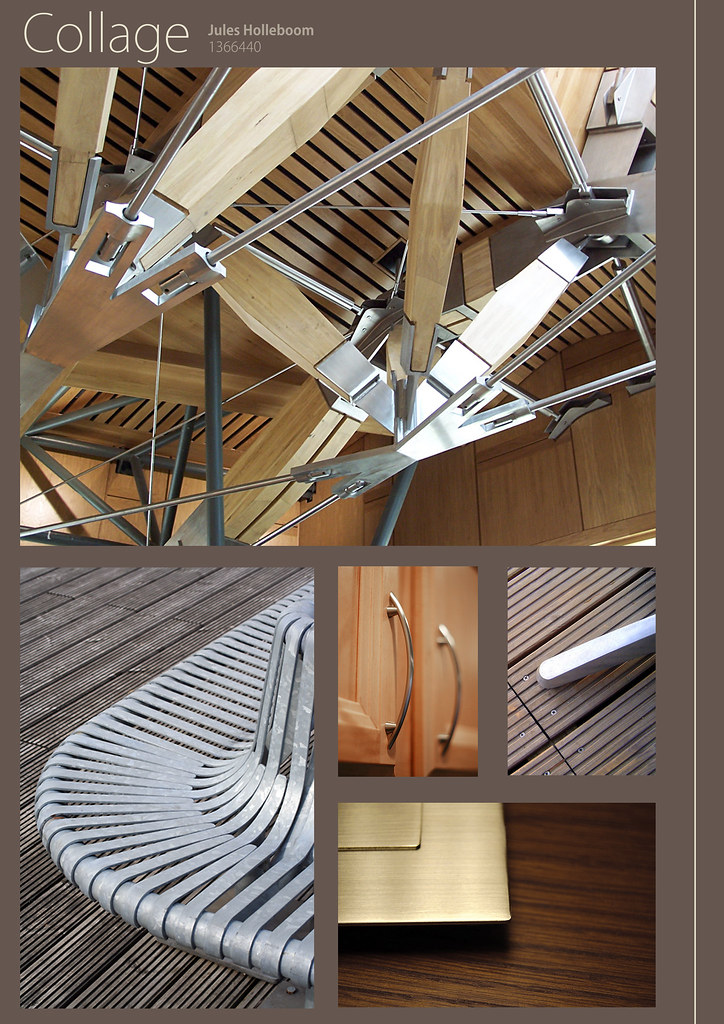 Collage from wood & metal combinations Made this for desig… Flickr