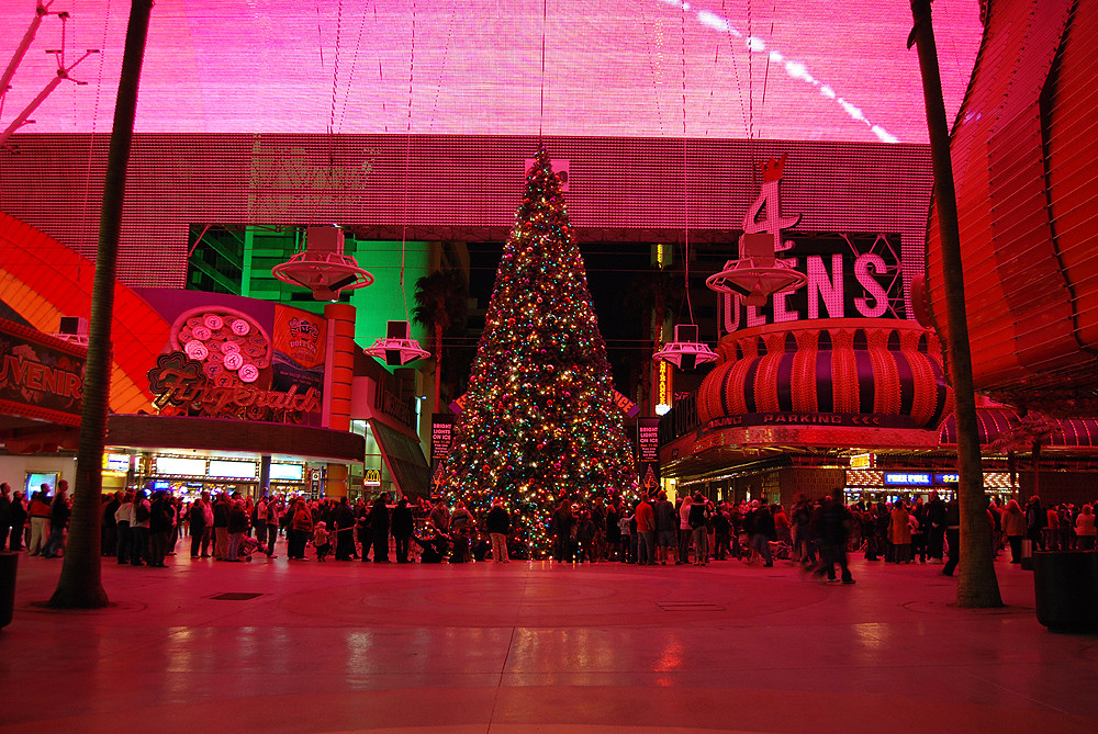 Fremont Street Experience Christmas Tree Las Vegas, Nevada