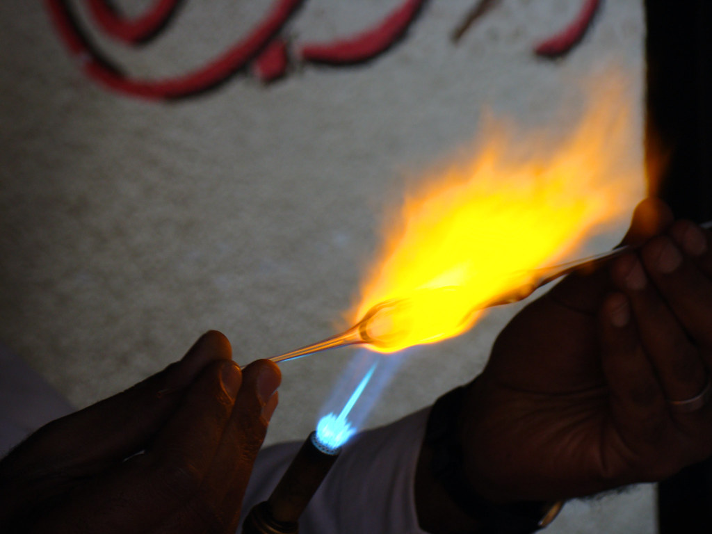 96 Glass blowing demonstration in Aswan, Egypt. RRonin Flickr