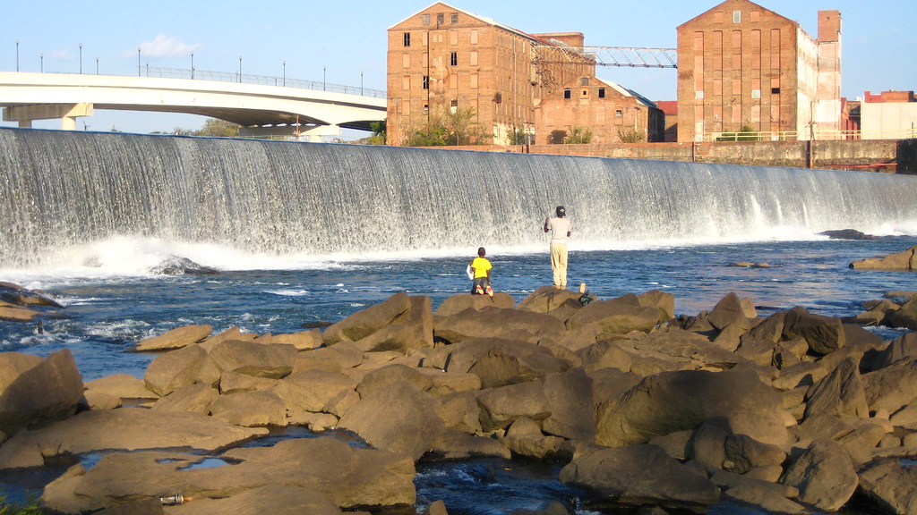 Father and Son Fishing Chattahoochee River Dam Flickr