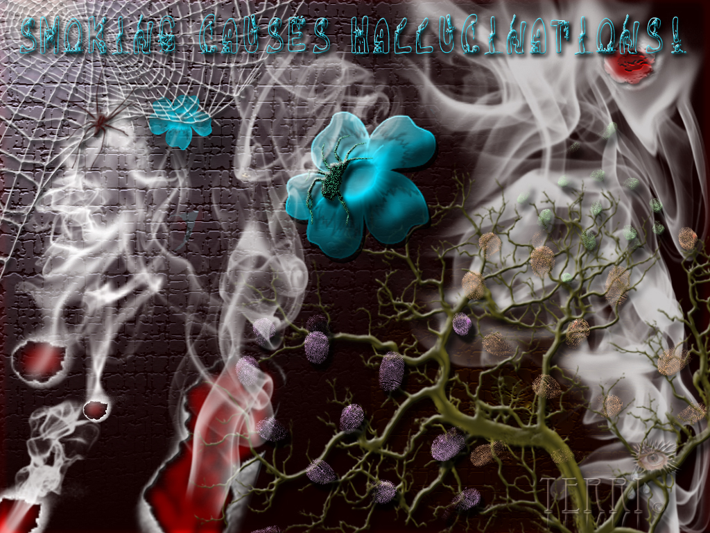 Blue Flower Hallucination Careful......smoking causes majo… Flickr