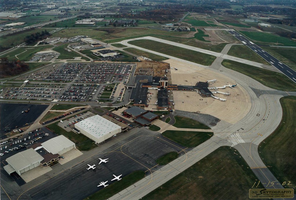 History of CAK parking options. Snapshot from 2002. Akron Canton