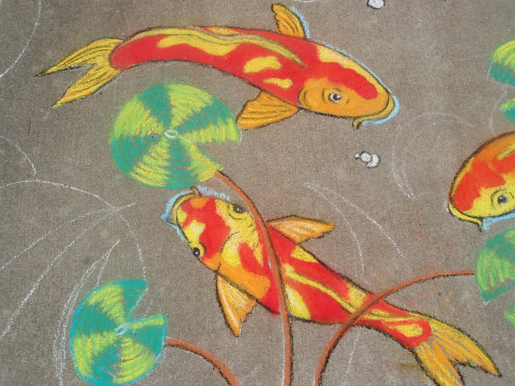 koi At the Dogwood Arts Festival's Chalk Walk. Joel Kramer Flickr