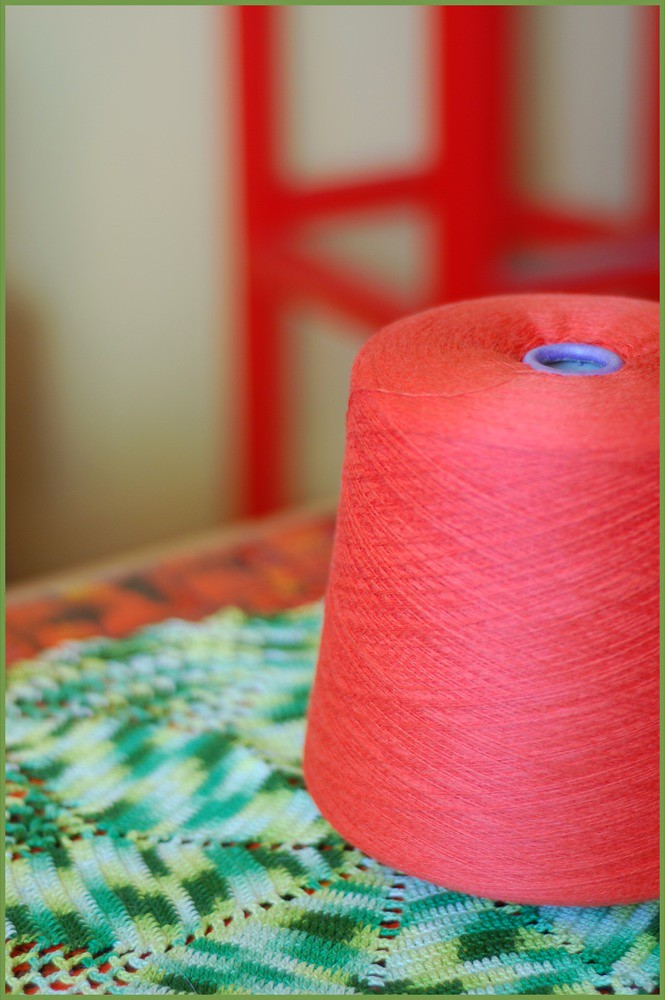 that's a lot of yarn, yo. a giant cone o' yarn, for a buck… Flickr