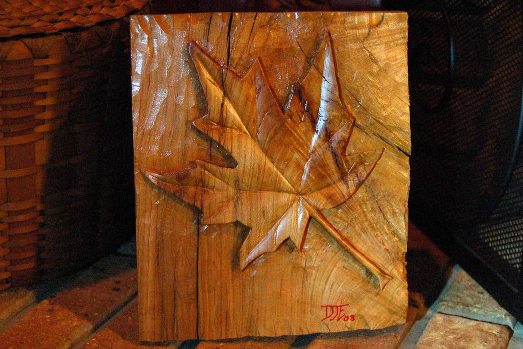 Maple leaf carving Working at getting better at my photos … Flickr