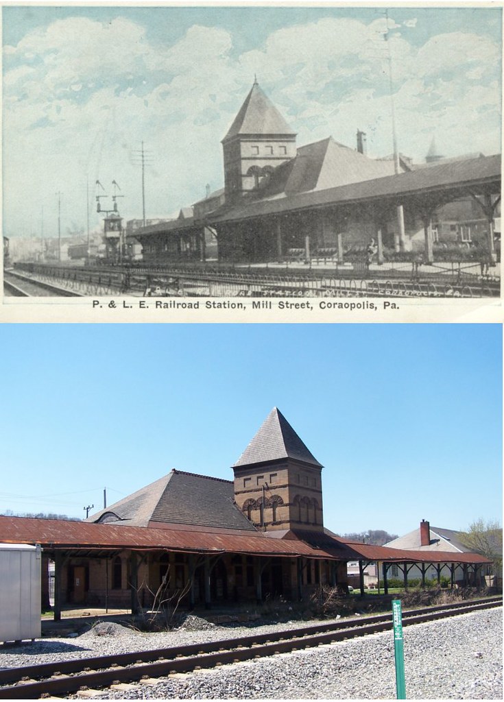 coraopolis station then & now Former Pittsburgh & Lake Eri… Flickr