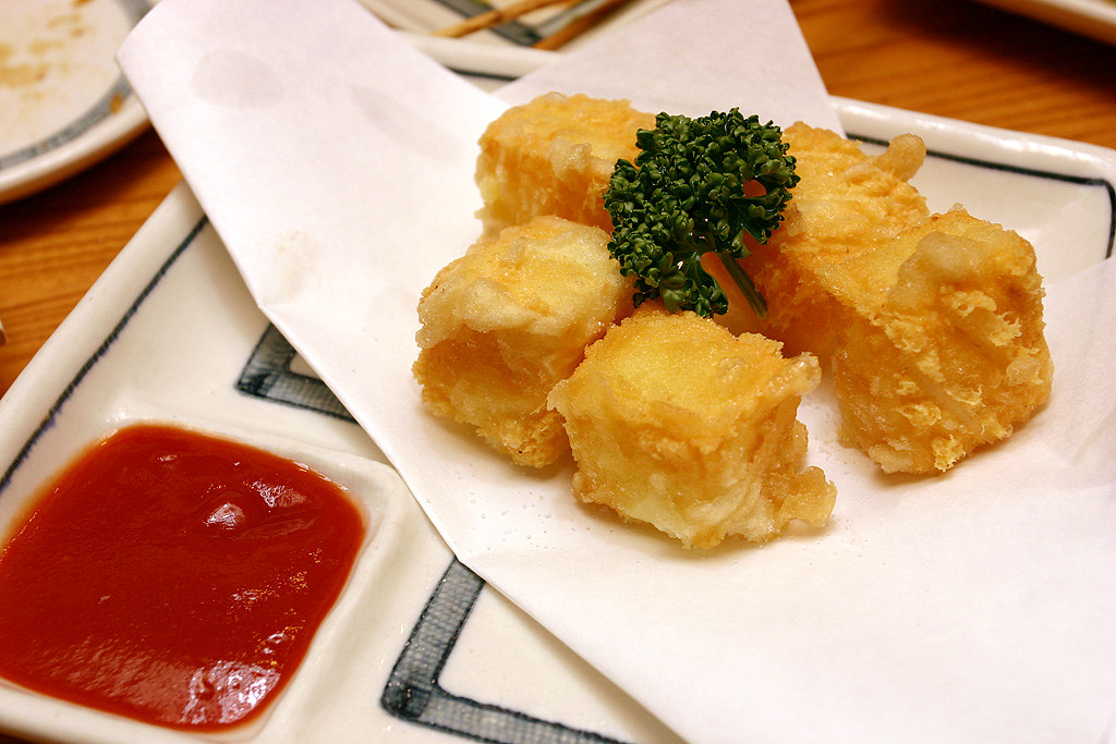 cheese tempura a.k.a. deep fried camembert this has to hav… Flickr