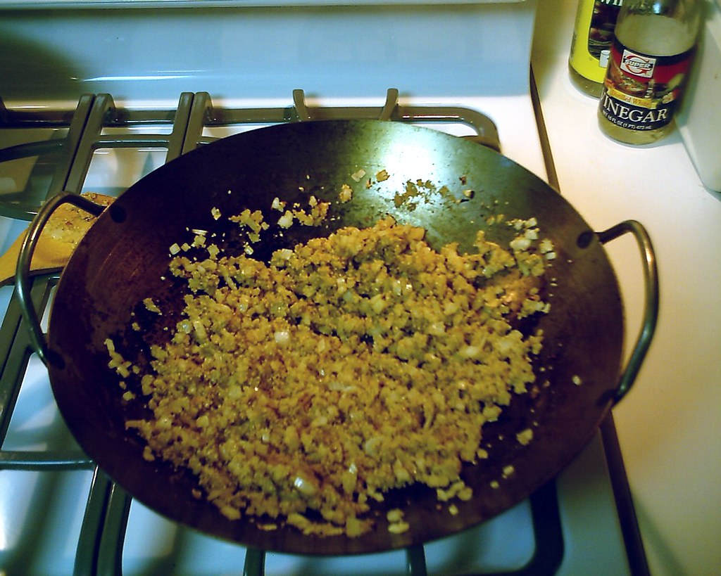 Garbanzo Bake Onion and Sesame Mixture This is the onion… Flickr