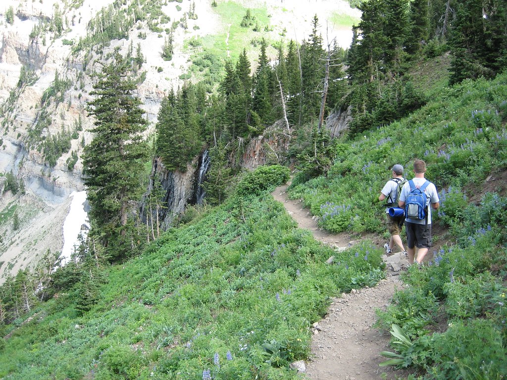 Mt. Timpanogos Hike 2005 Dan and Dave cruising down the tr… Flickr