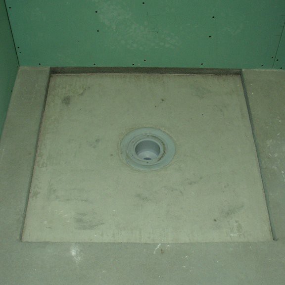 Shower Tray Hole Recess in the concrete floor for the show… Ian